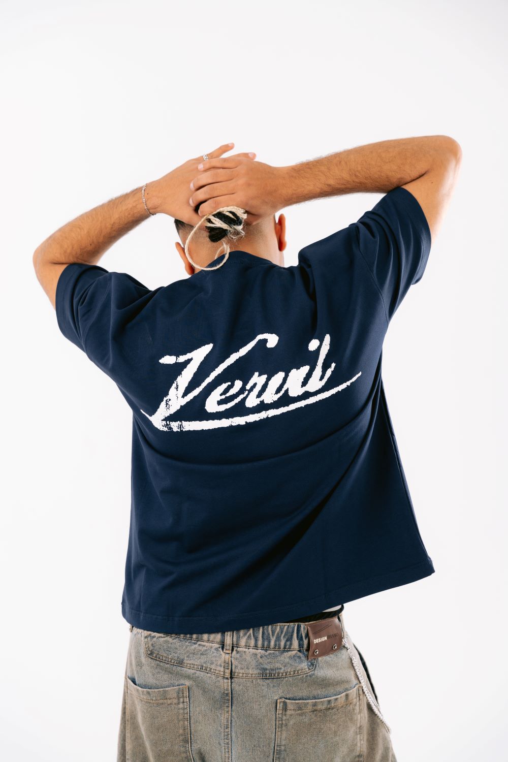Navy blue vervil T-SHIRT
