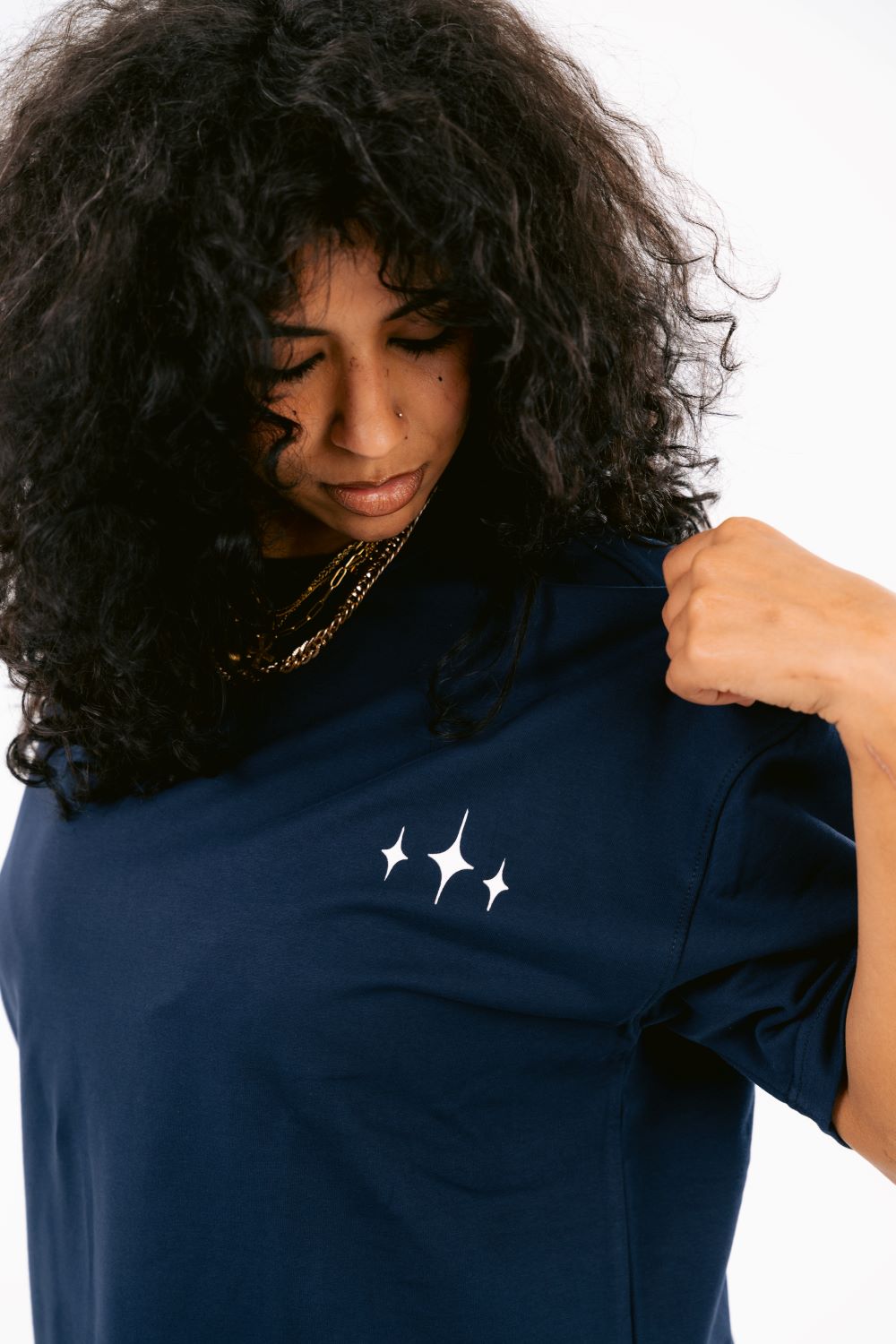 Navy blue vervil T-SHIRT
